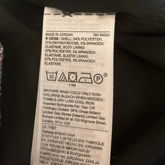 Banana Republic Gray Double Breasted Check Plaid Notch Collar Blazer Jacket Sz 6 - Picture 5 of 5